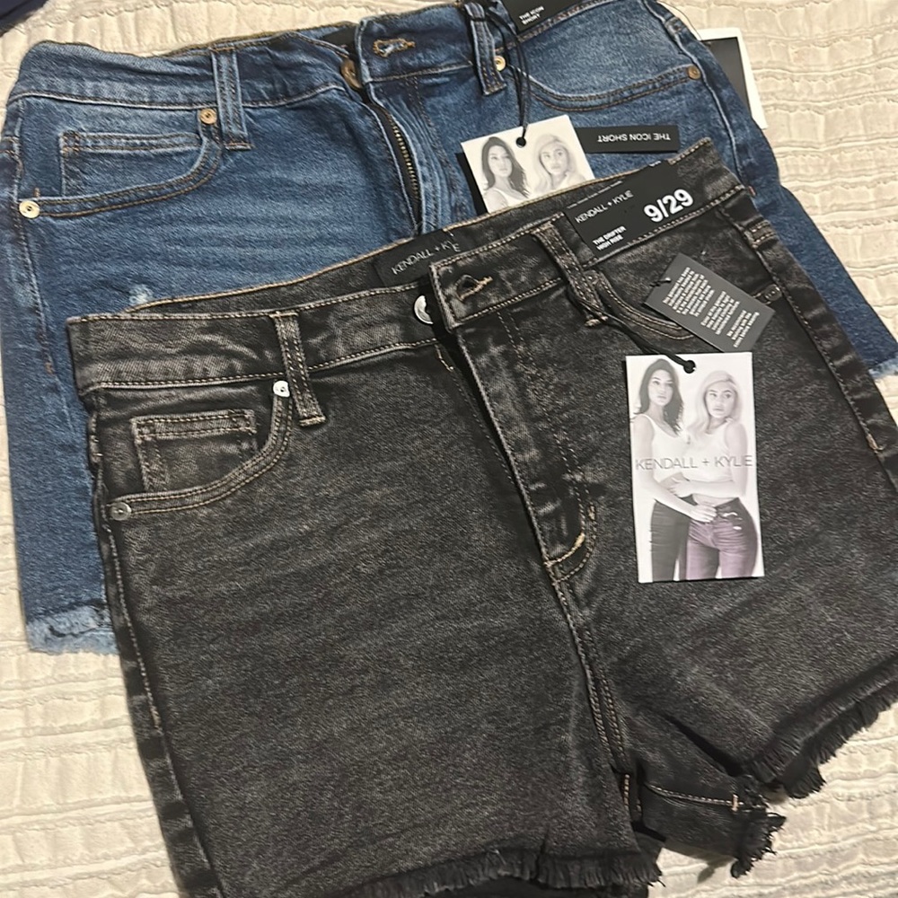 Two pairs of kendall + Kylie jean shorts